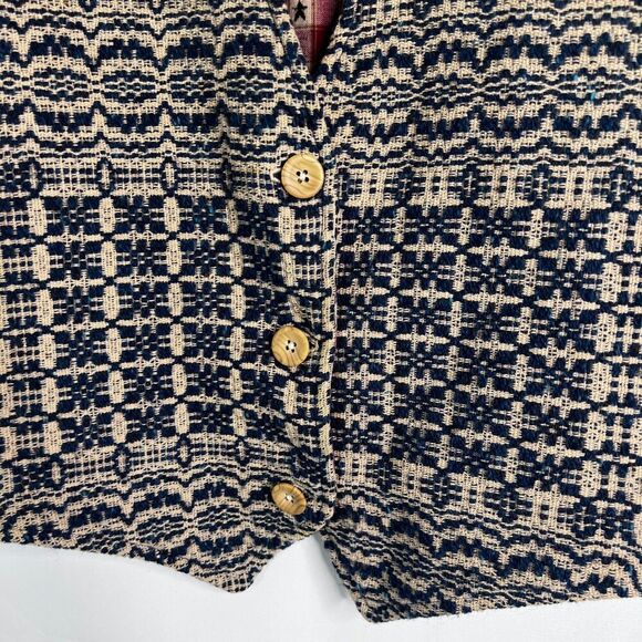 Reversible Handmade Vest Southwestern Western Country Rodeo Quirky Size MD/LG - Picture 7 of 10